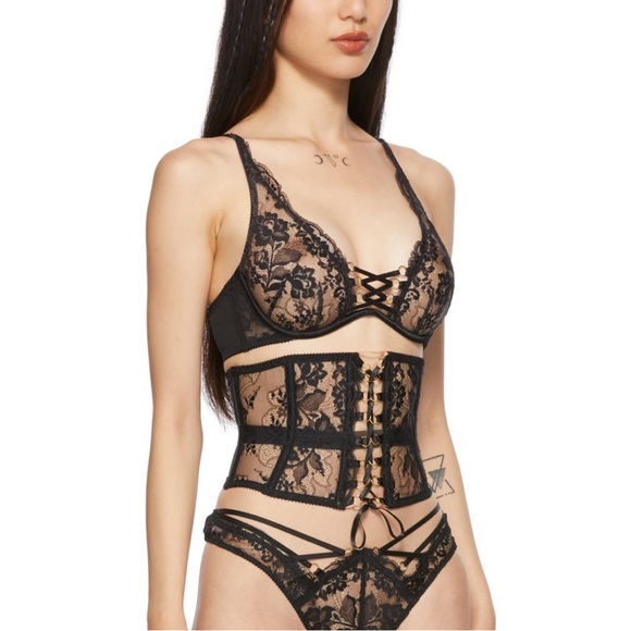 Agent provocateur wide waist corset belt O-rings , adjustable - Picture 3 of 13
